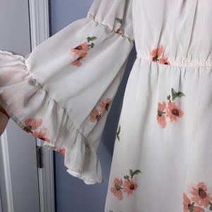 Hint of Blush Dresses - Off the shoulder pink floral chiffon dress Hint of Blush Dresses - Off the shoulder pink floral chiffon dress